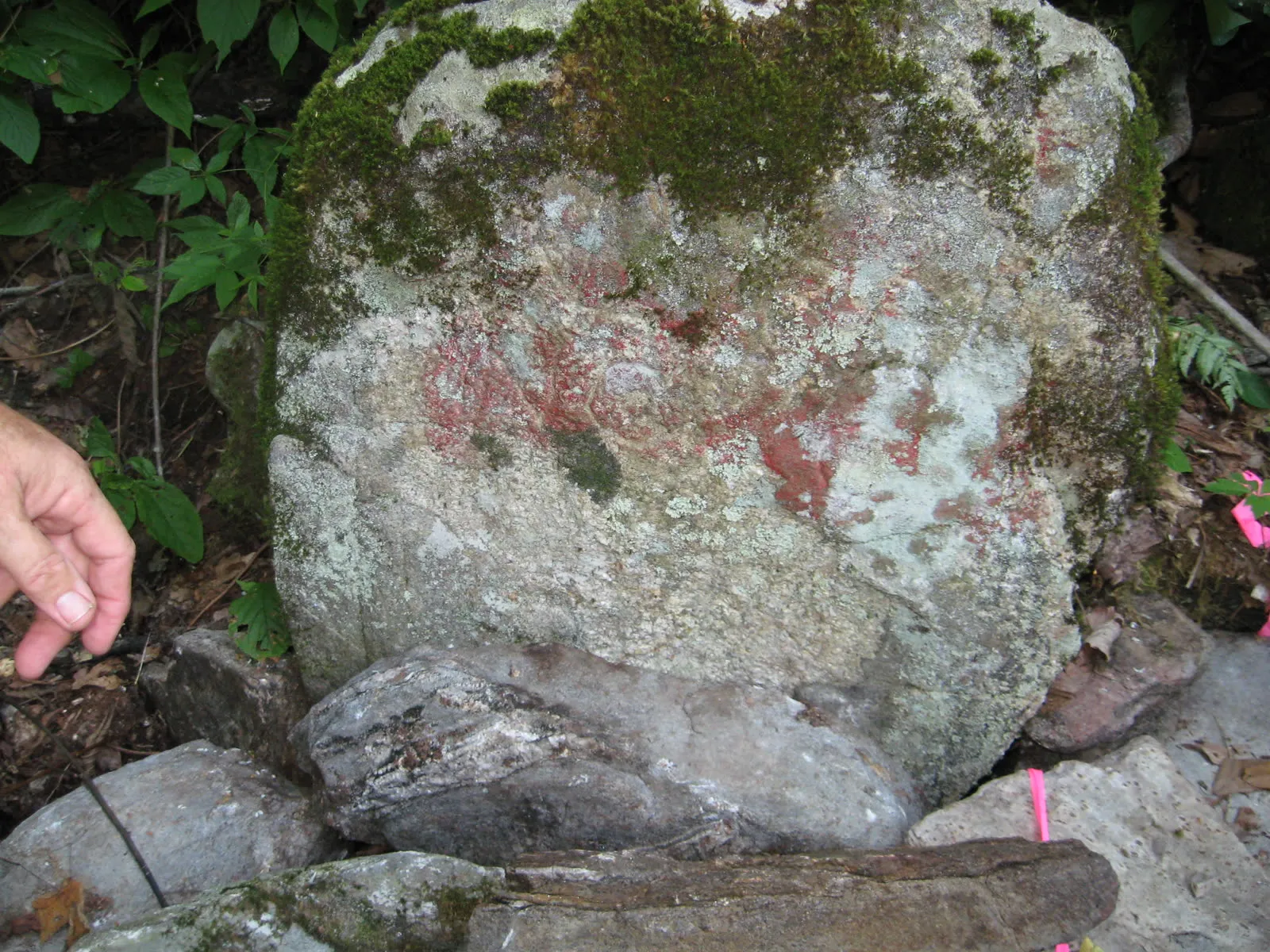 GLS surveyors recovering a historic rock corner monument