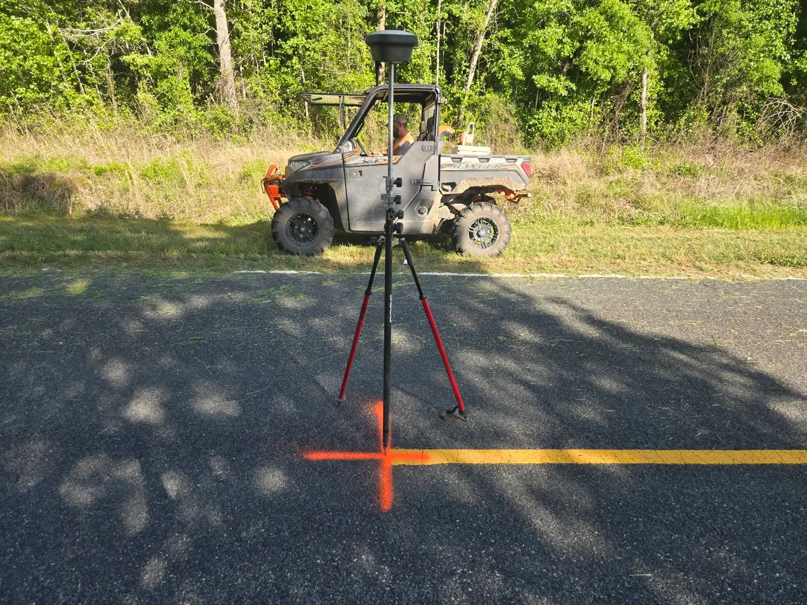 GNSS base station and UTV supporting field operations