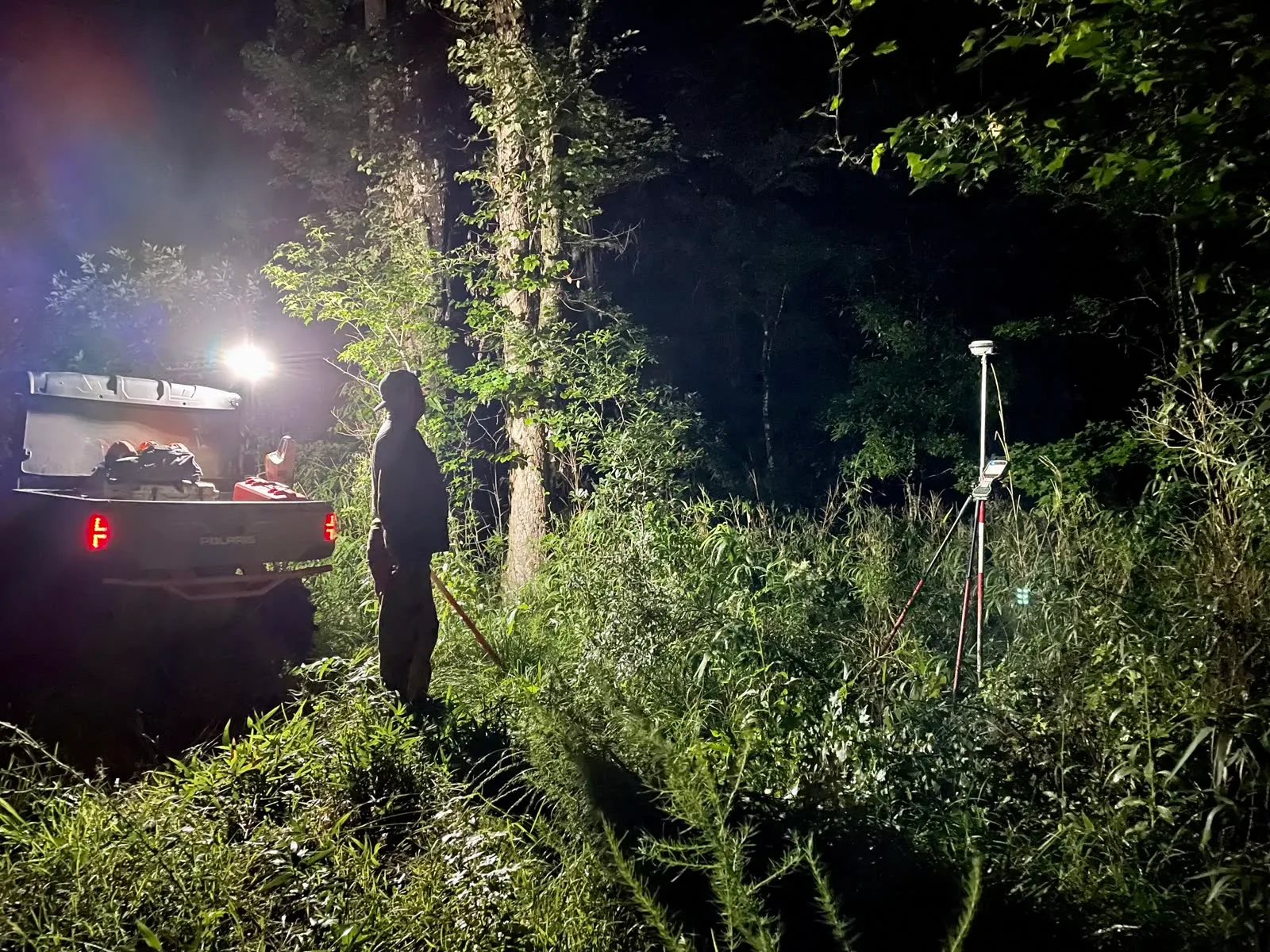Night operations on a commercial site