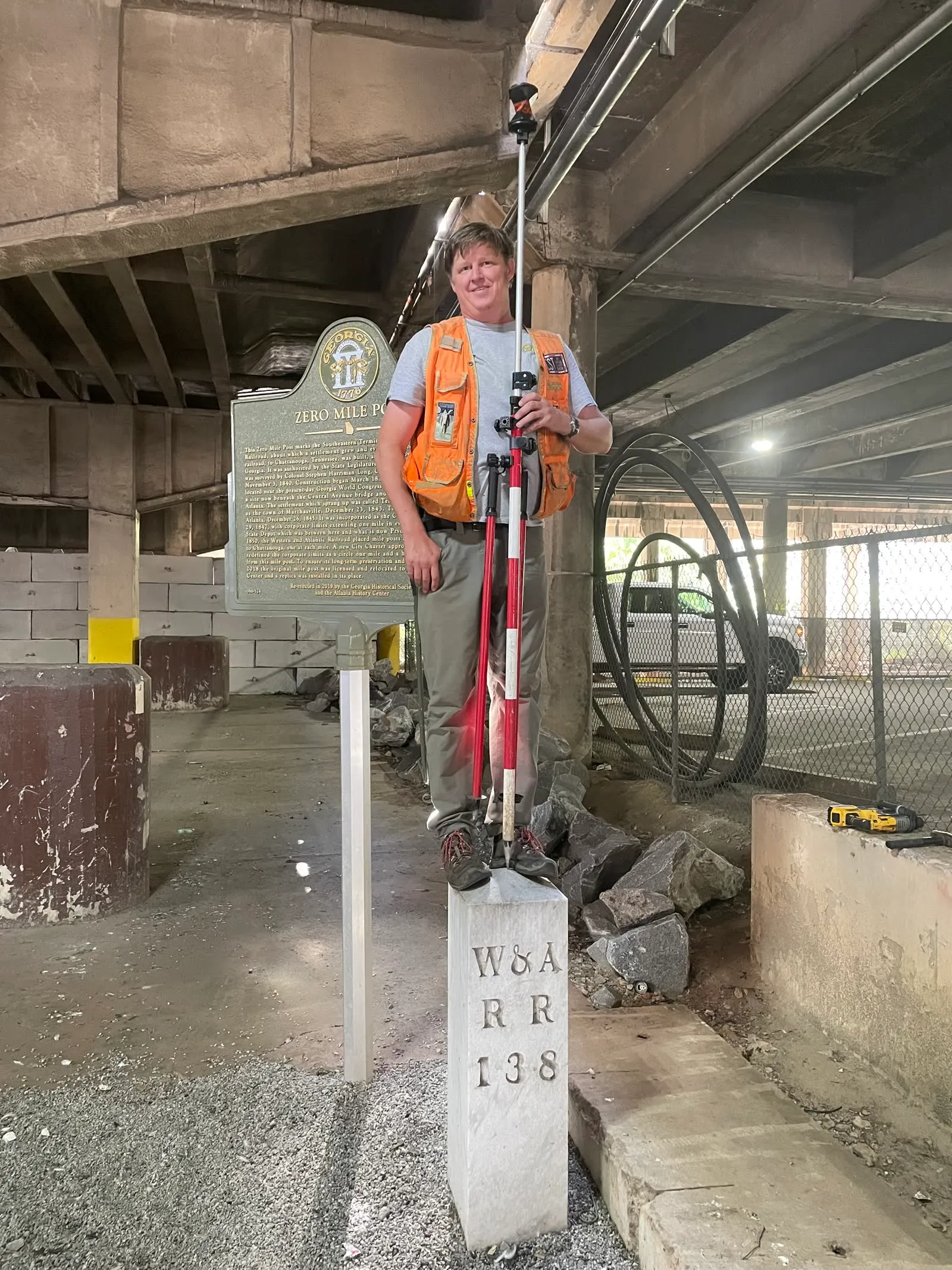 The Zero Mile Post, where Atlanta began
